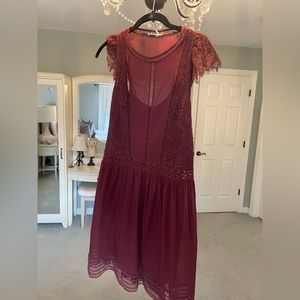 Perfect holiday Anthropologie dress by flouret “sweetwater” size 6. EUC